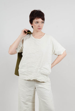 Round Neck Blouse in Chalk