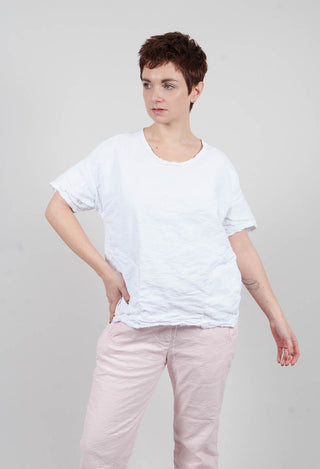 Round Neck Blouse in White