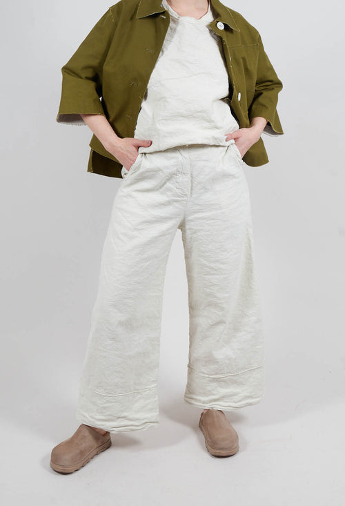 Extra Wide Leg Pants in Chalk