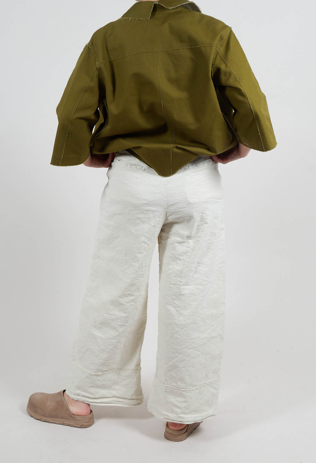 Extra Wide Leg Pants in Chalk