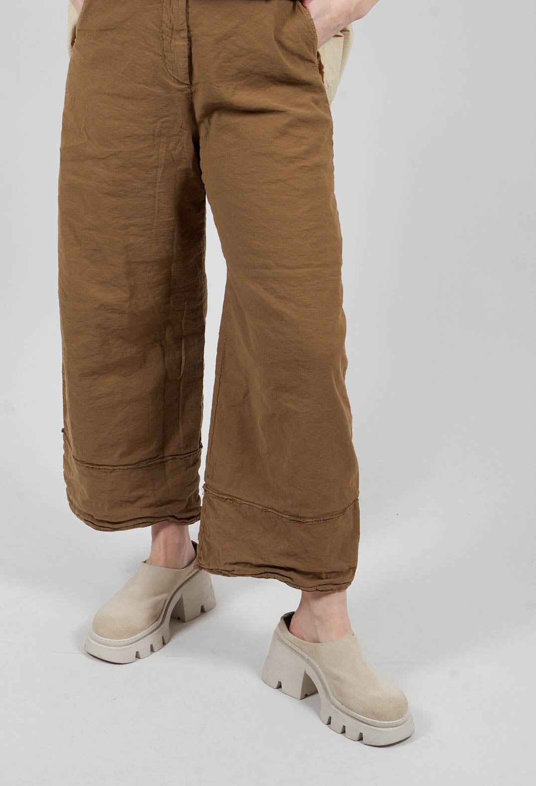 Extra Wide Leg Pants in Legno