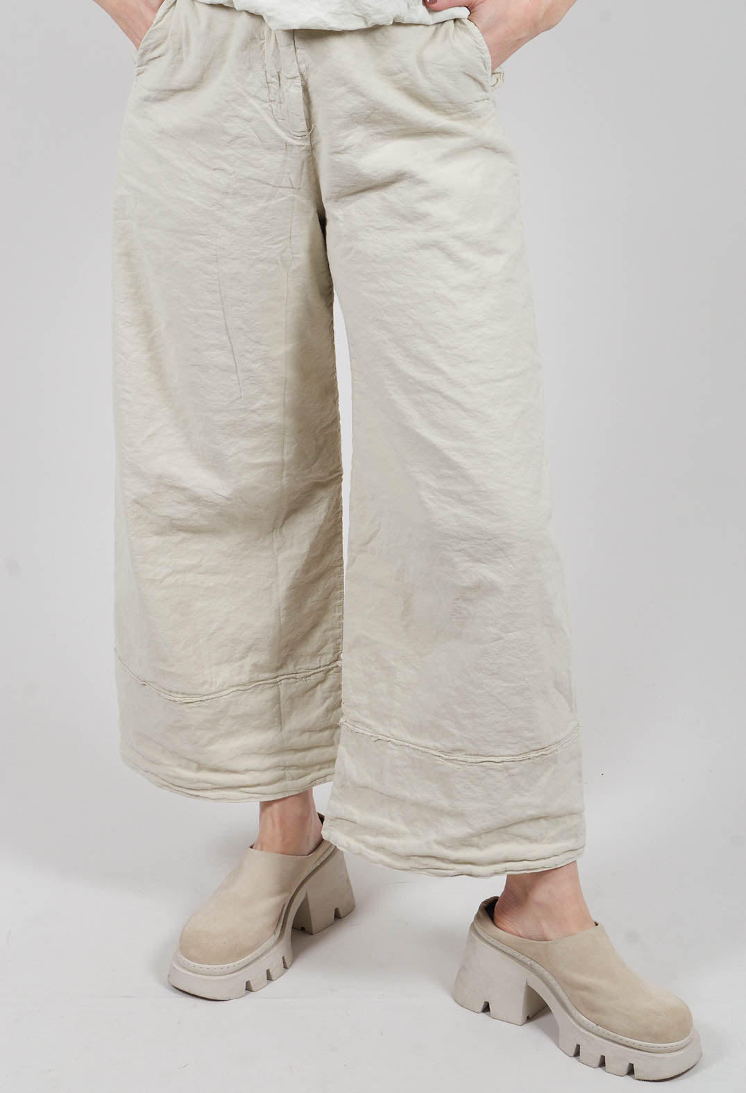 Extra Wide Leg Pants in Sand