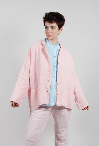 Stand Collar Jacket in Rosa