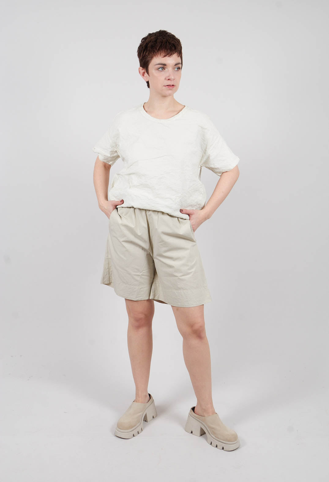Chino Style Shorts in Sand
