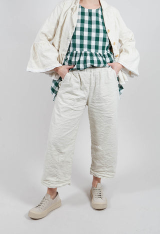 Cropped Trousers in Chalk