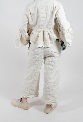 Cropped Trousers in Chalk