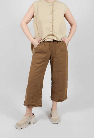 Cropped Trousers in Legno
