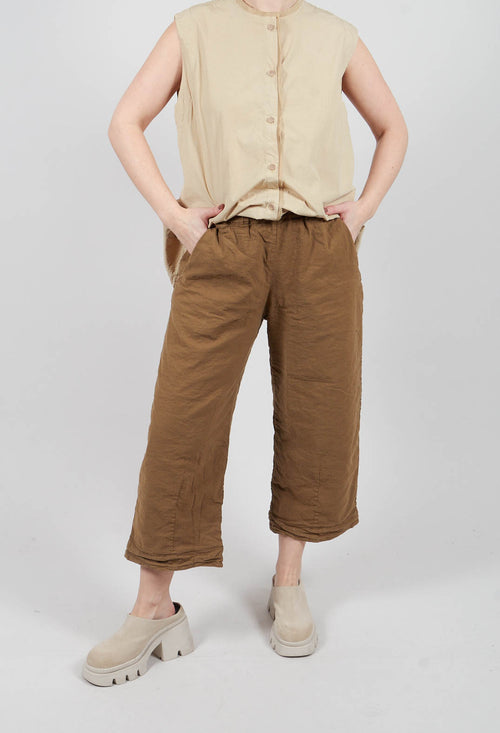 Cropped Trousers in Legno