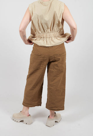 Cropped Trousers in Legno