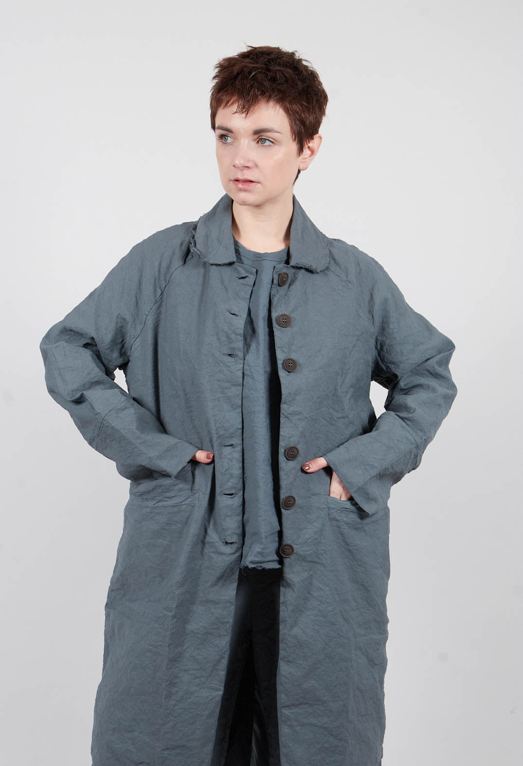 Long Coat in Asfalto