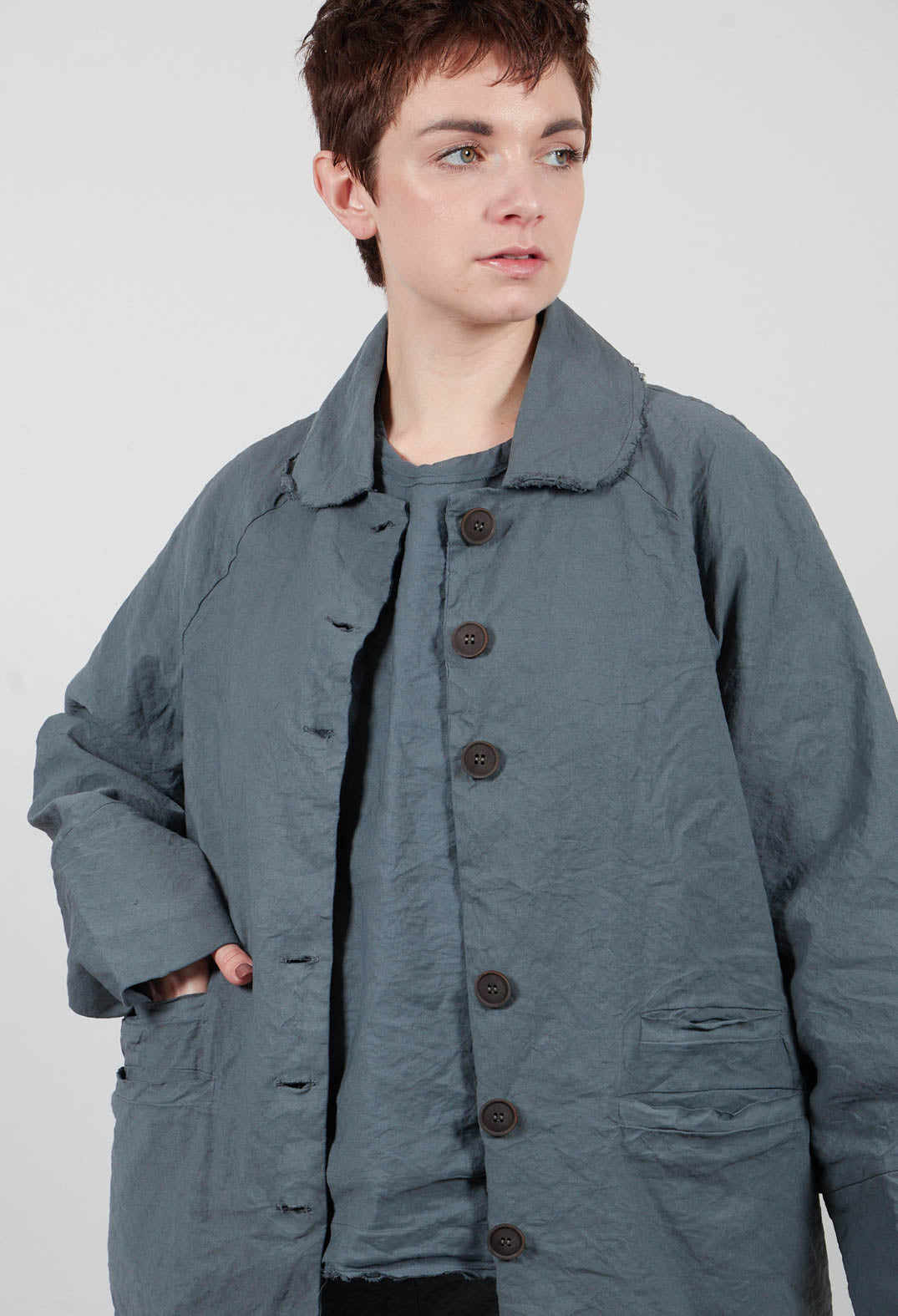 Long Coat in Asfalto
