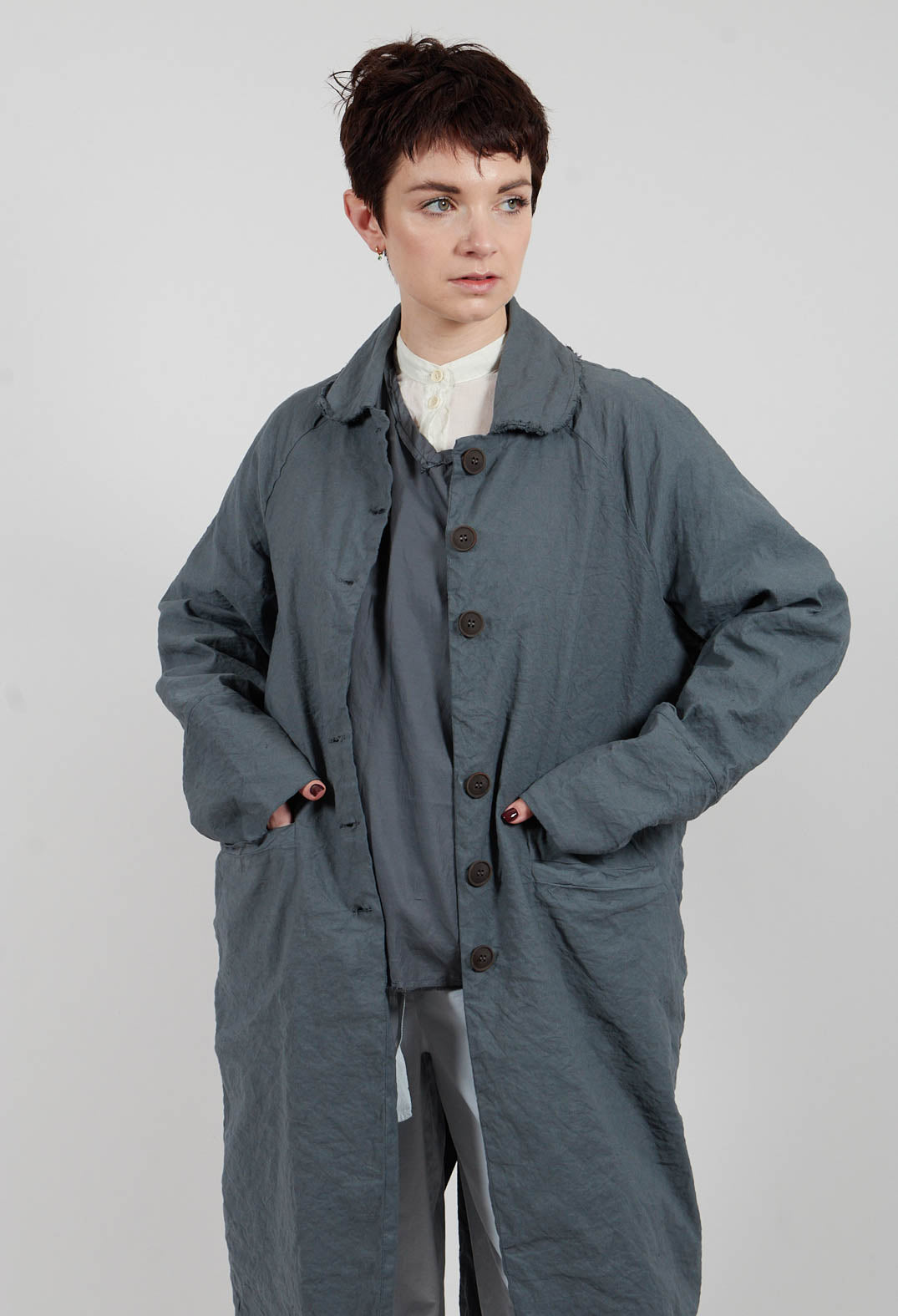 Long Coat in Asfalto