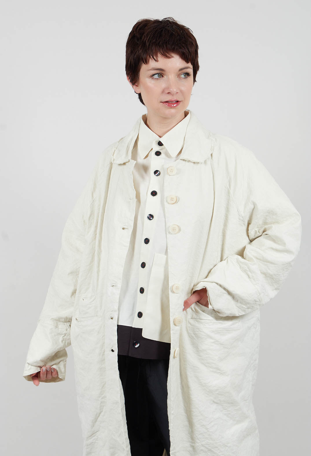 Long Coat in Chalk