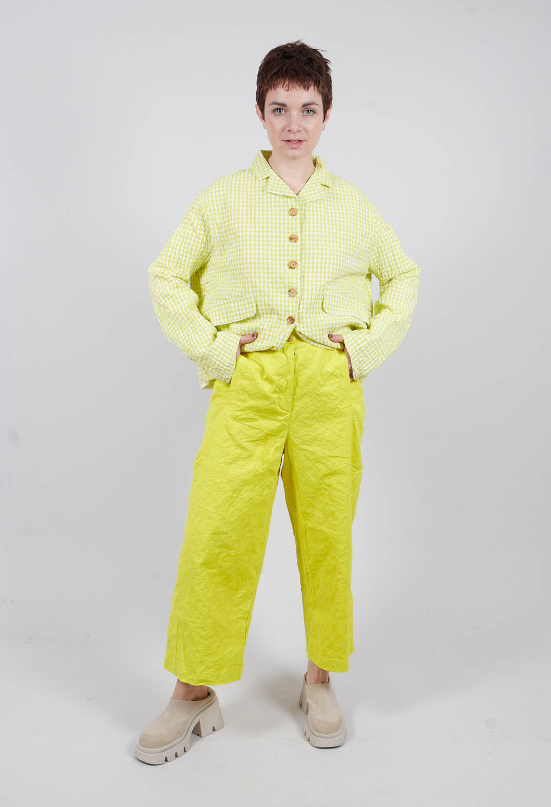 Paulette Trousers in Lime