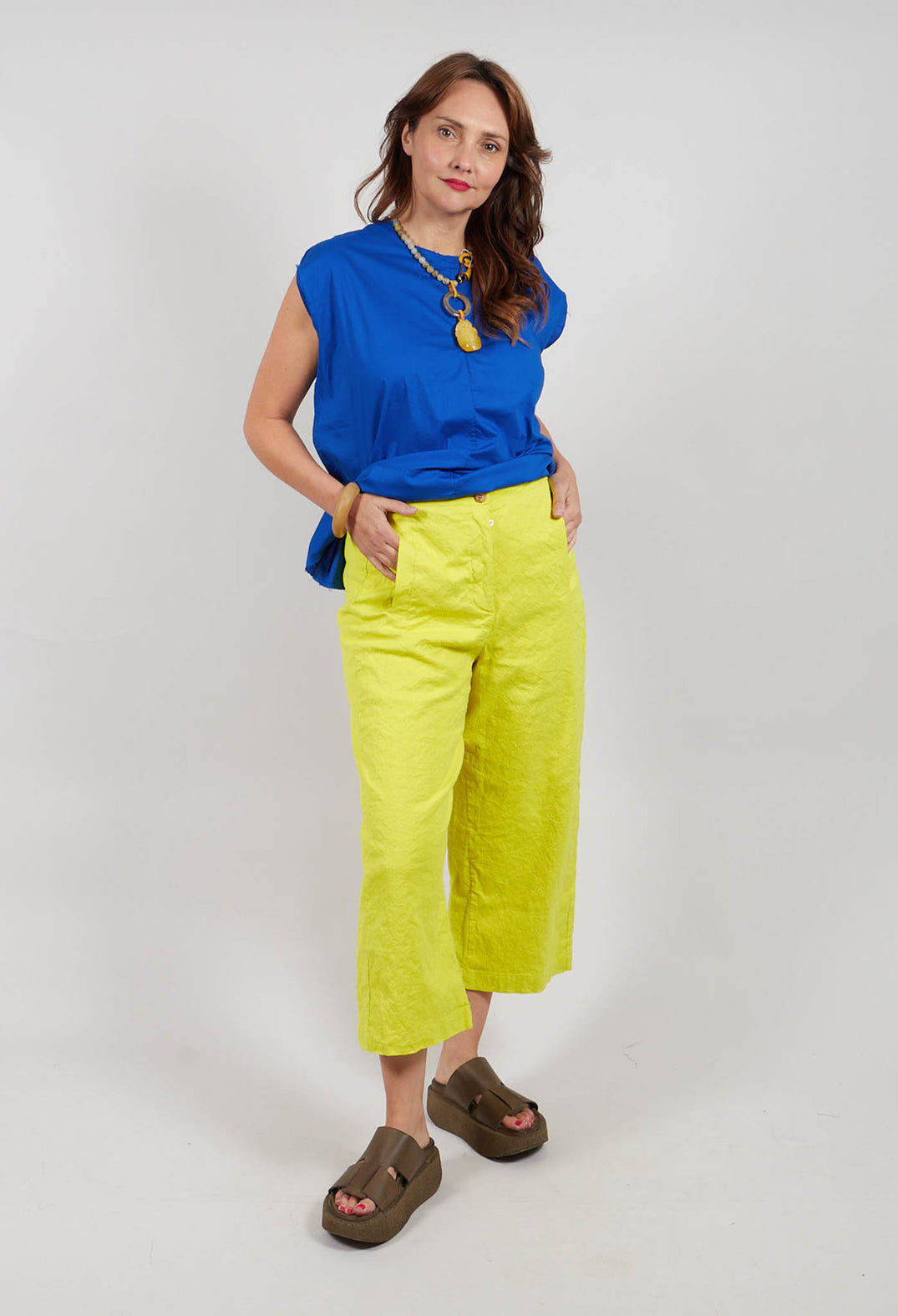 Paulette Trousers in Lime