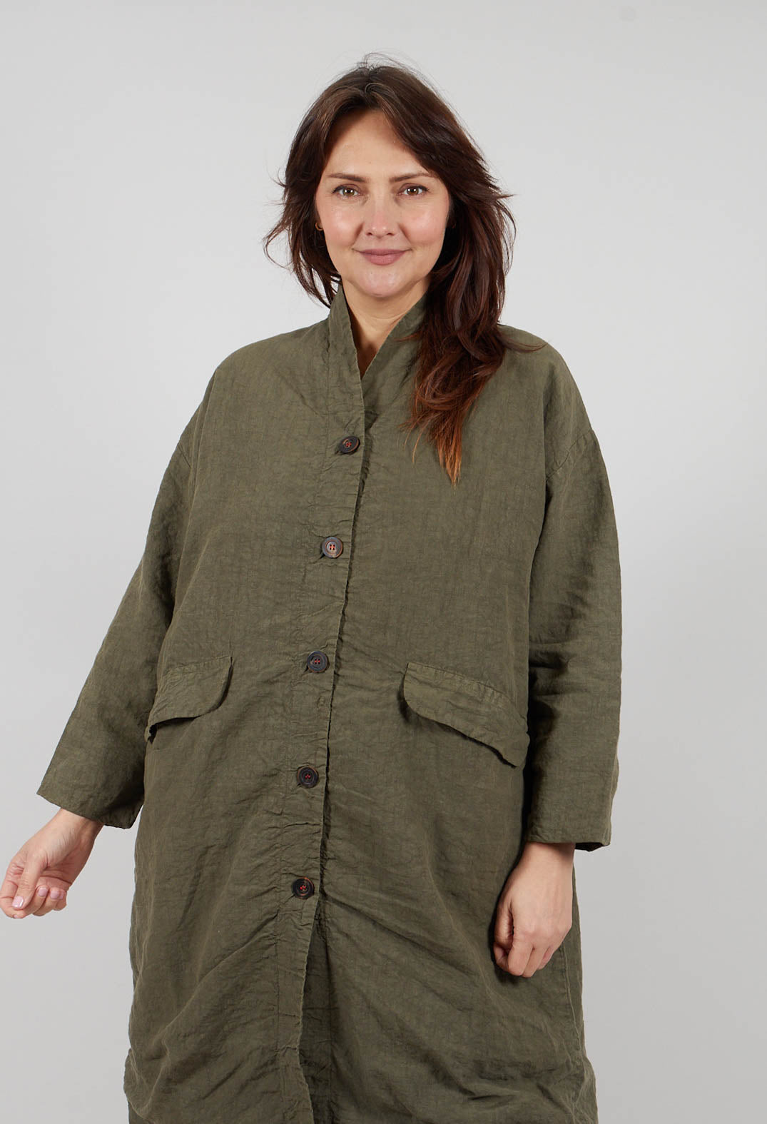 Corinne Coat in Military
