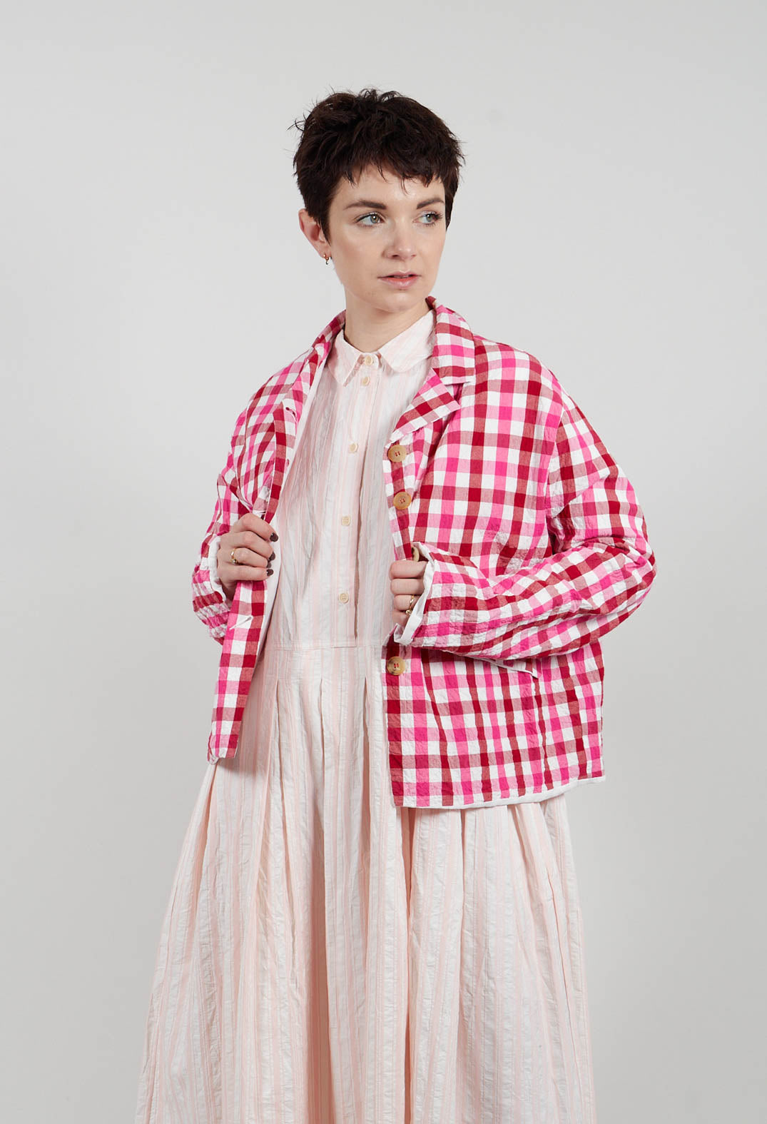 Juliana Jacket in Red and Pink