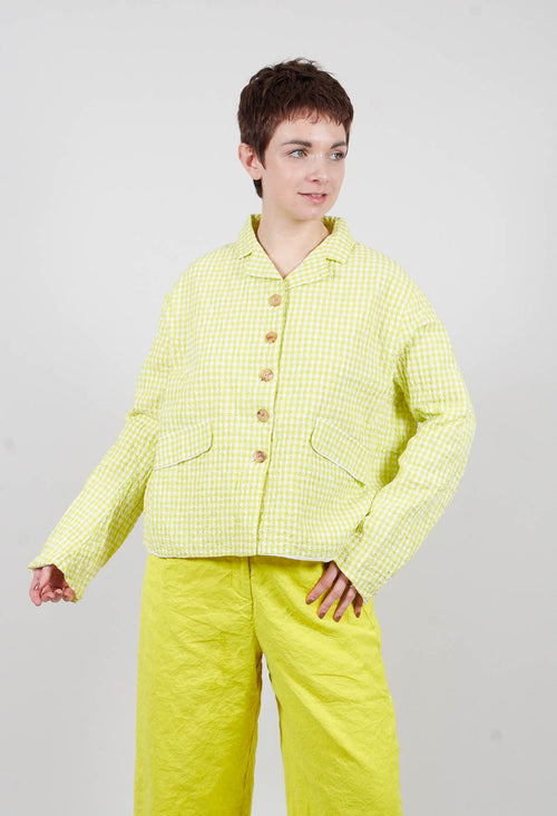 Juliana Jacket in Lime Check
