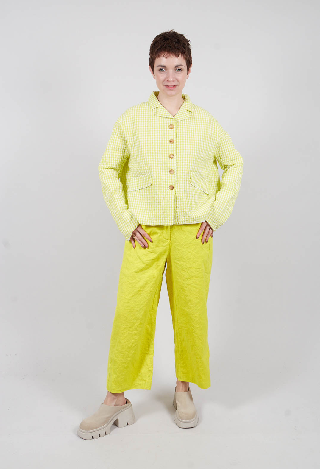 Juliana Jacket in Lime Check