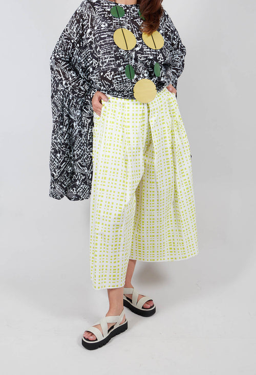 Paisley Trousers  in Lime Check