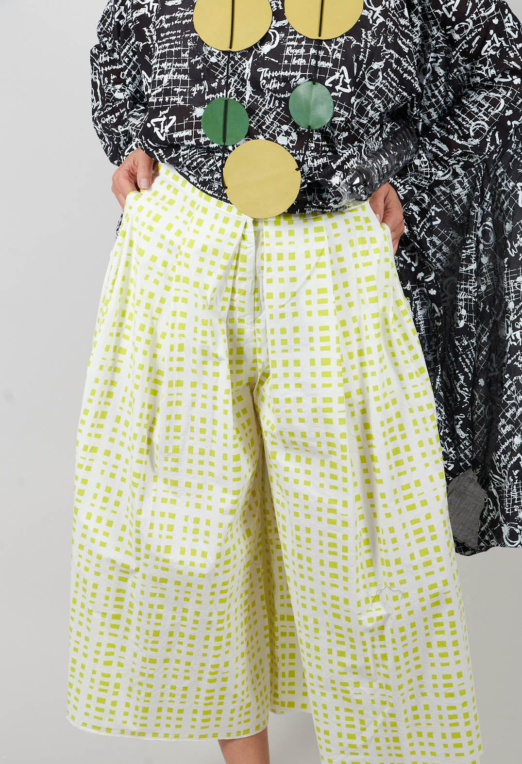 Paisley Trousers  in Lime Check