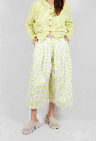 Paisley Trousers  in Lime Check
