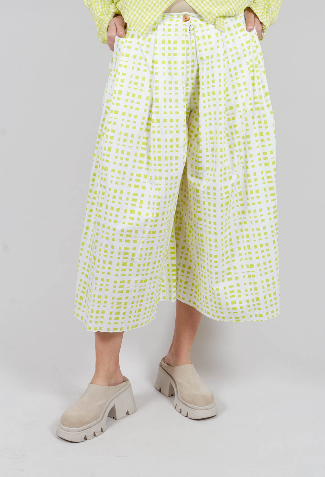 Paisley Trousers  in Lime Check