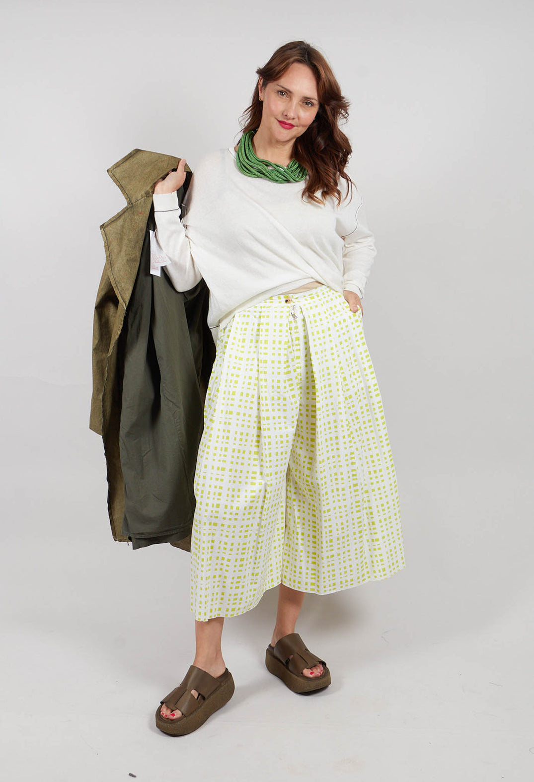Paisley Trousers  in Lime Check