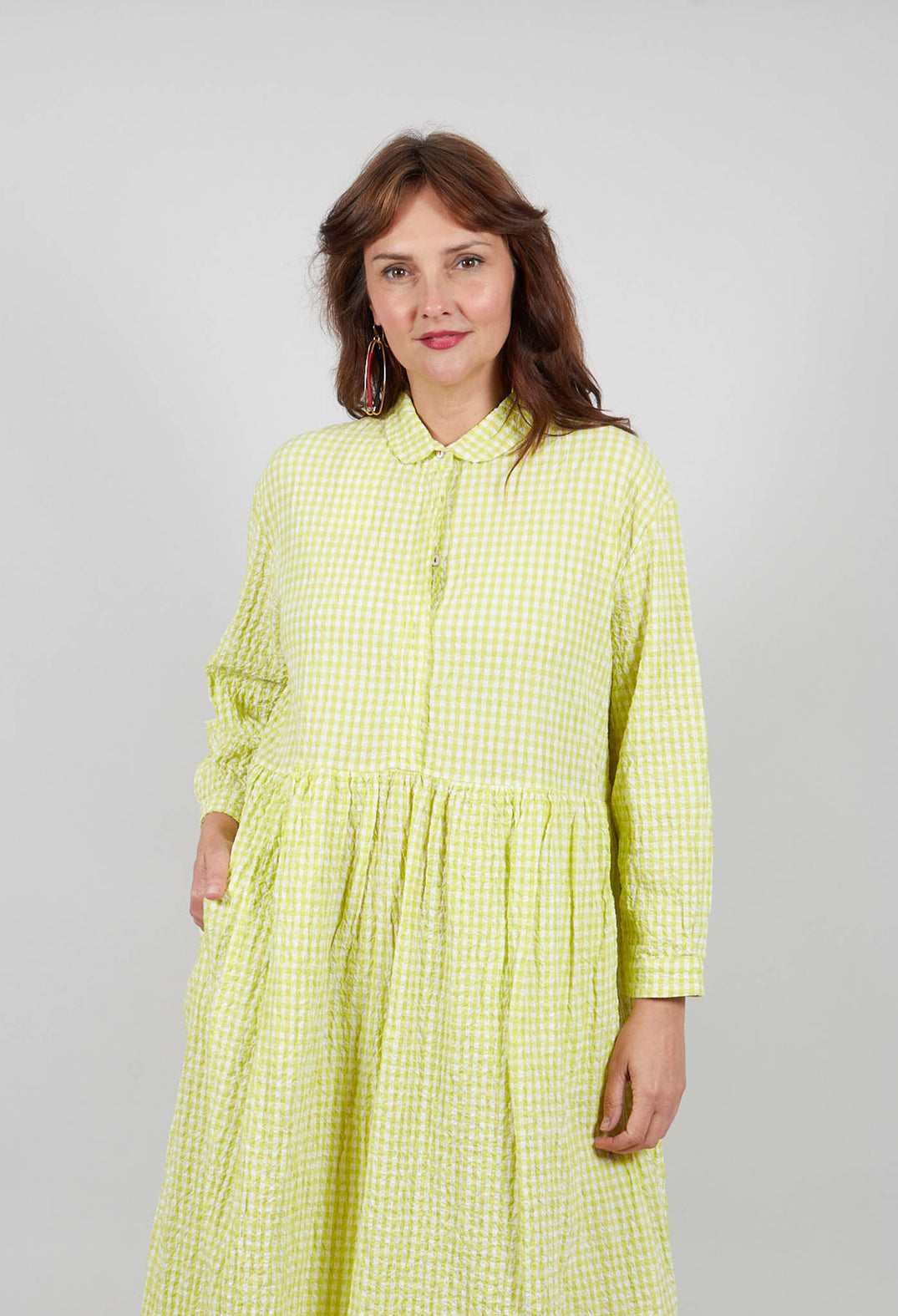 Destiny Dress in Lime Check