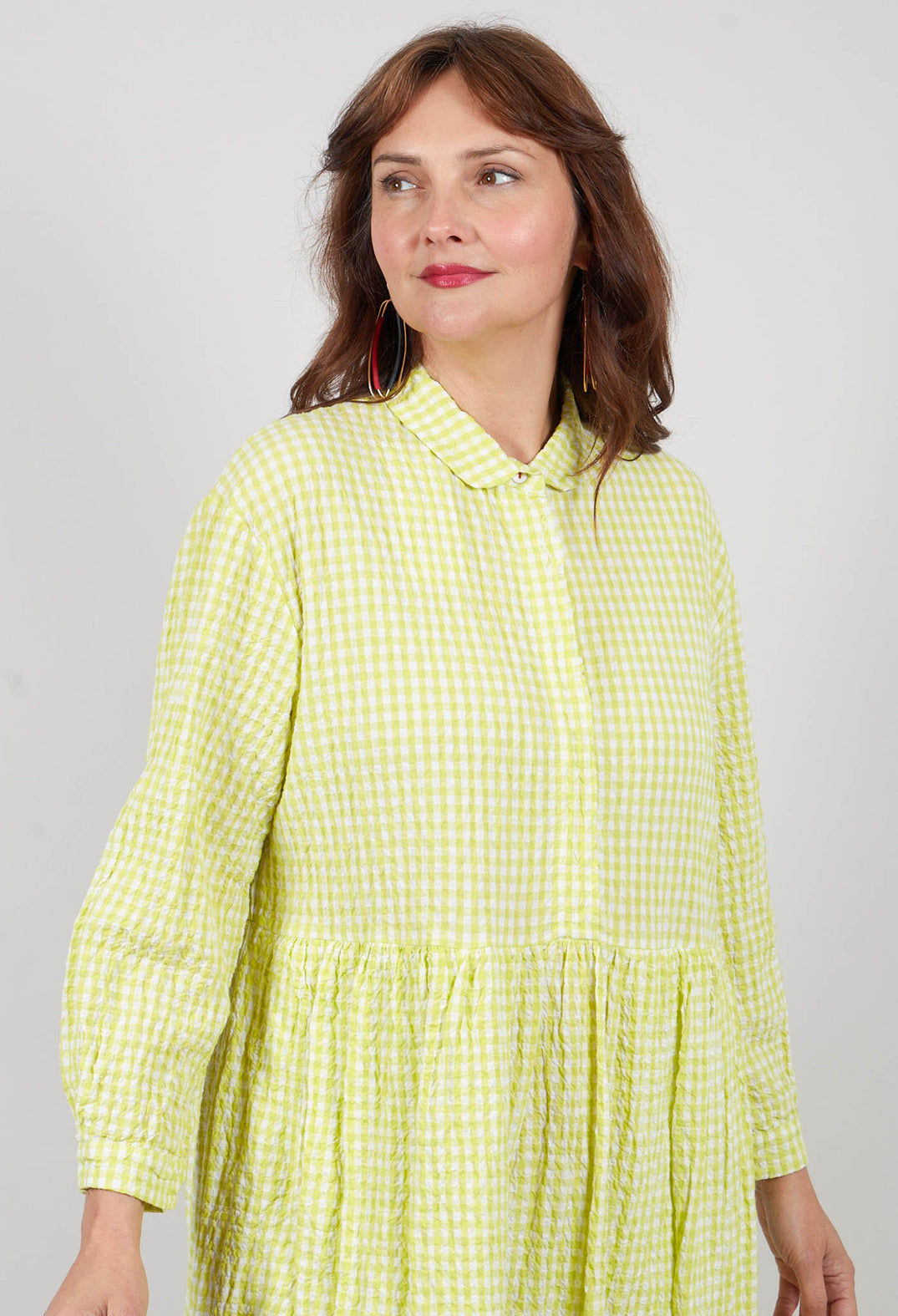 Destiny Dress in Lime Check