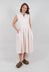Half-Buttoned Dress in Stripe