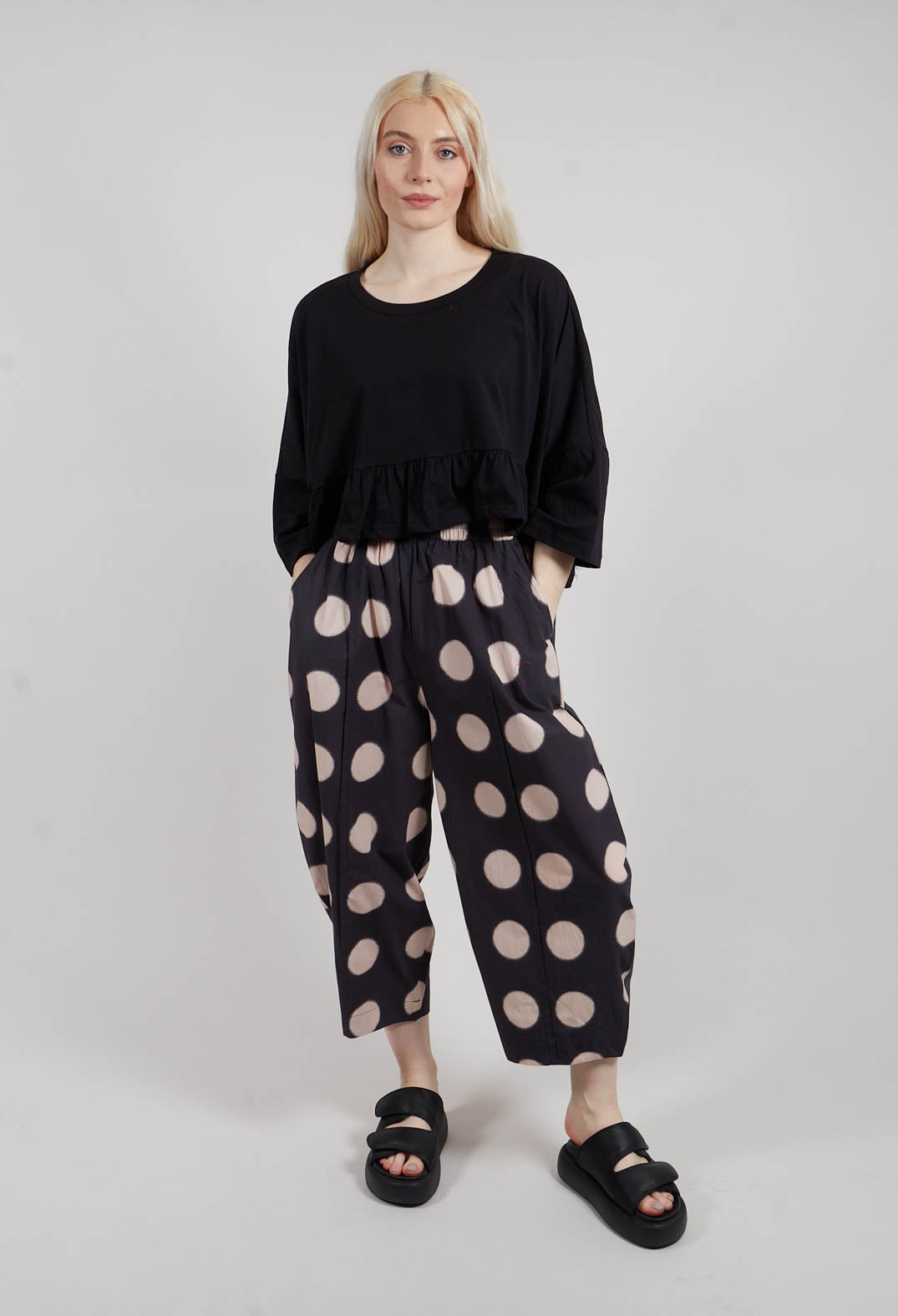 Ora Trouers in Black Dot