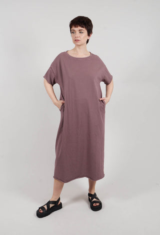 Long T-Shirt Dress in Mauve