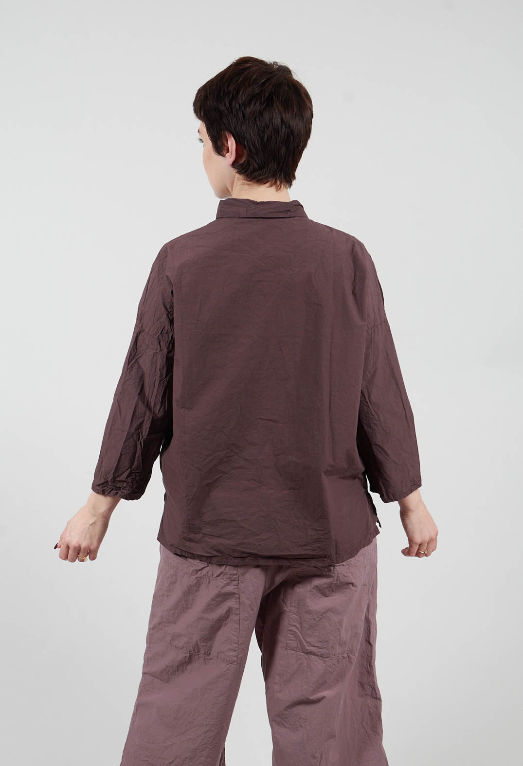 Short Collar Shirt TC in Grape