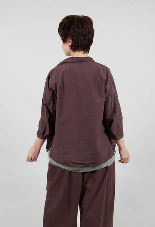 Short Collar Shirt TC in Grape
