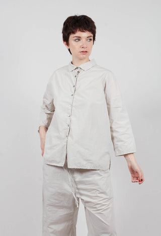 Short Collar Shirt TC in Pebble