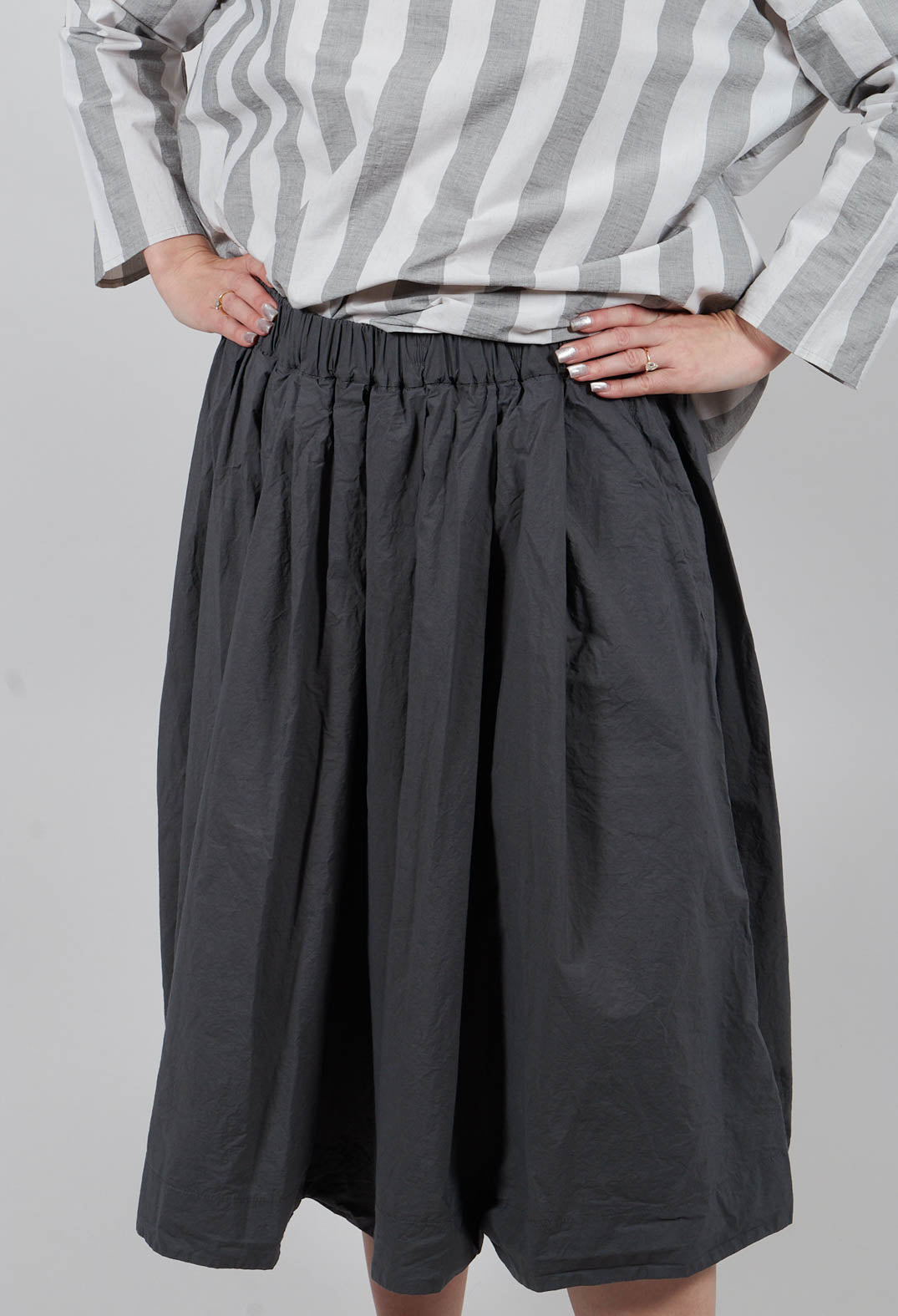 Pleated Short Skirt TC in Thyme