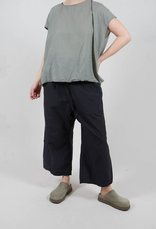 Wide & Short Trousers TC in Black