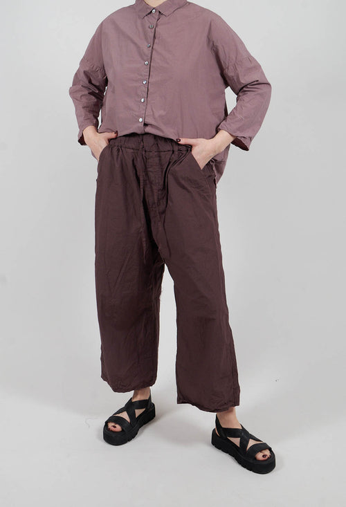 Wide & Short Trousers TC in Grape