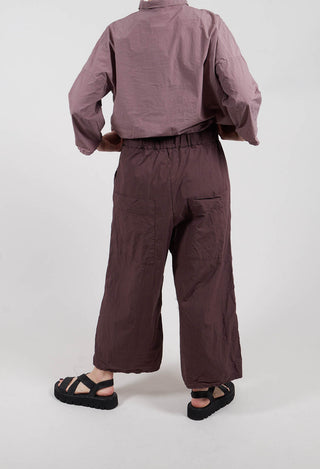 Wide & Short Trousers TC in Grape