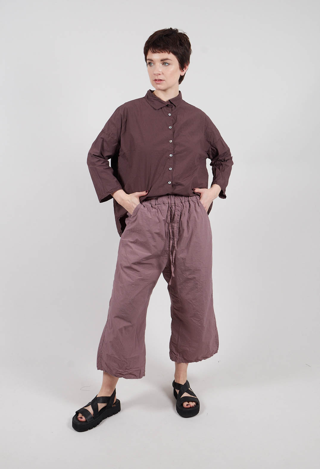 Wide & Short Trousers TC in Mauve