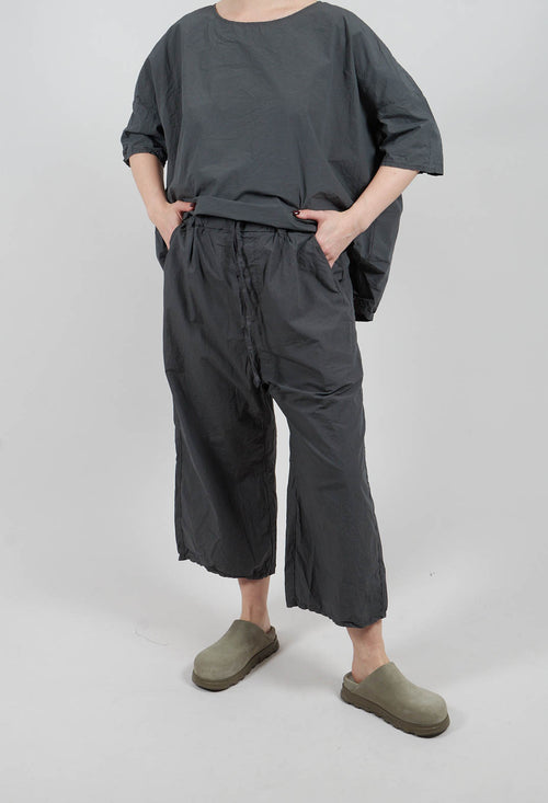 Wide & Short Trousers TC in Thyme