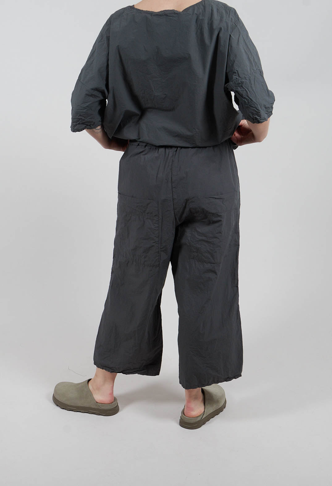Wide & Short Trousers TC in Thyme