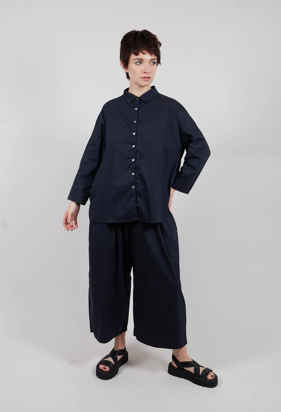 Short Collar Shirt TSL in Navy