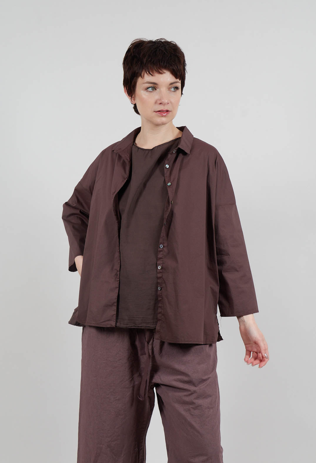 Short Collar Shirt TSL in Grape
