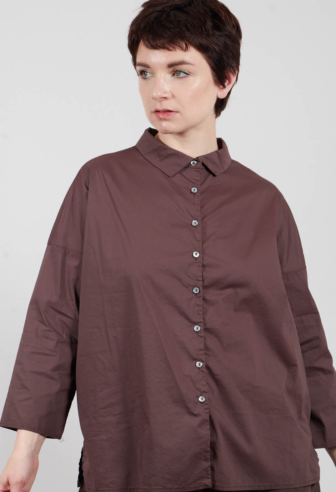 Short Collar Shirt TSL in Grape