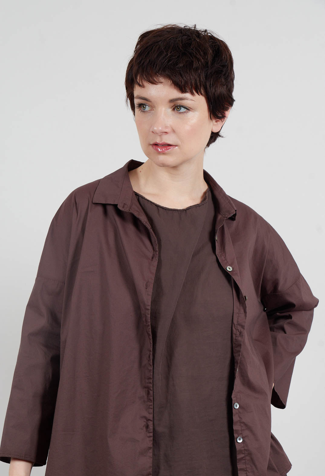 Short Collar Shirt TSL in Grape