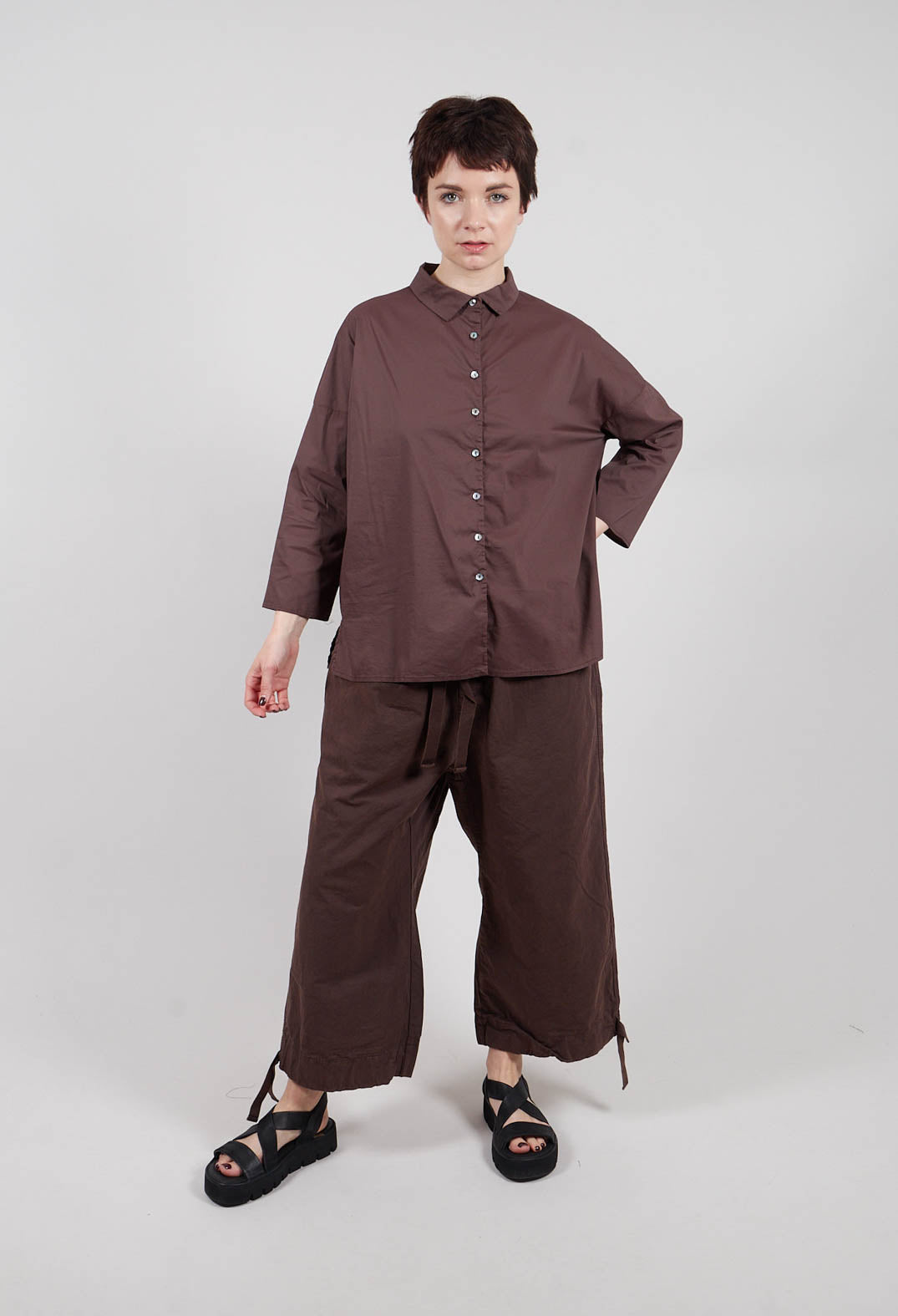 Short Collar Shirt TSL in Grape
