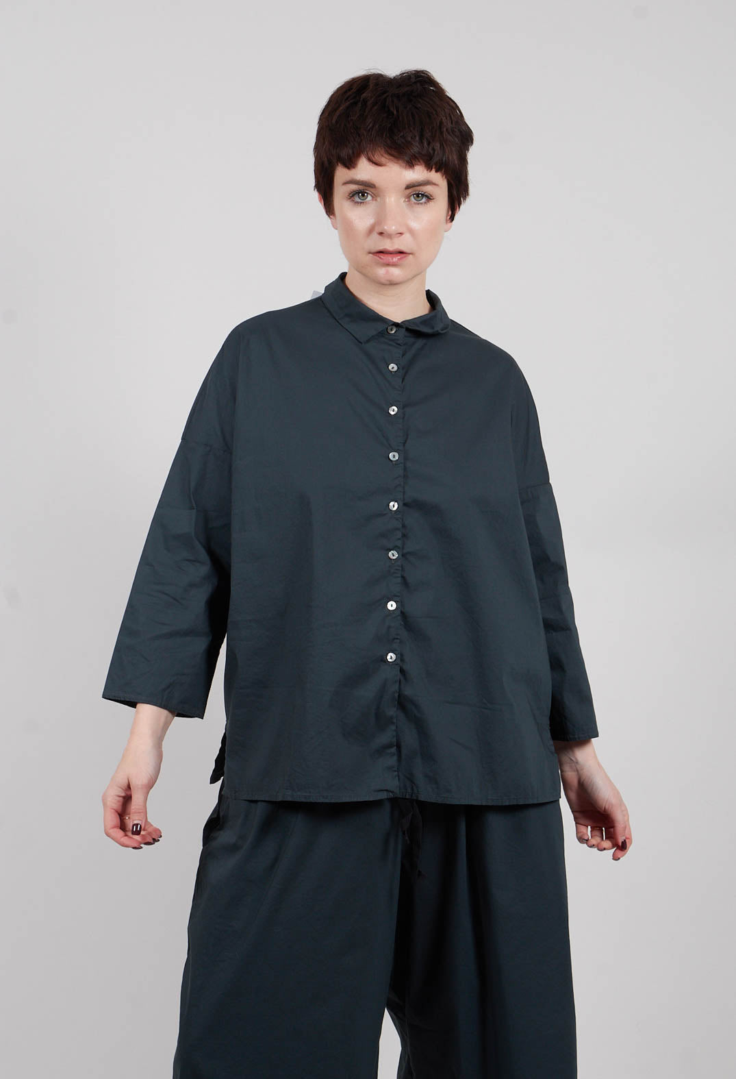 Short Collar Shirt TSL in Thyme