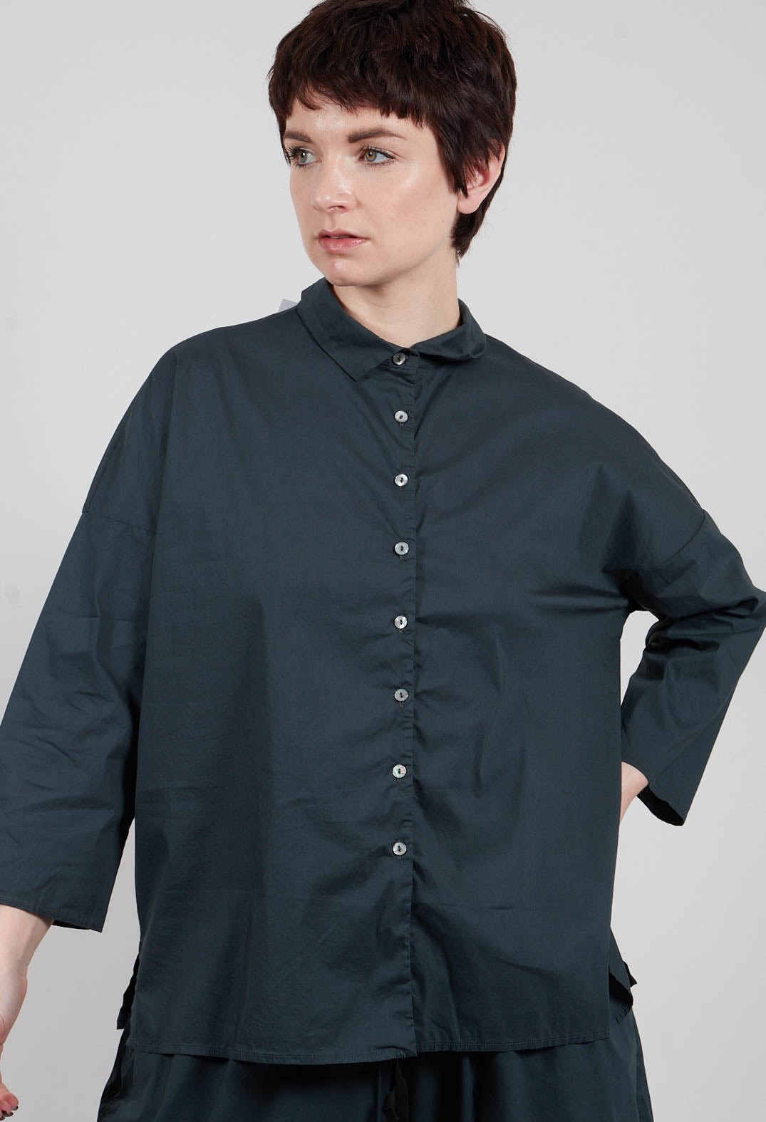 Short Collar Shirt TSL in Thyme